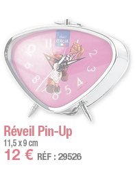 Réveil Pin-Up   11,5 x 9 cm 12   RÉF : 29526