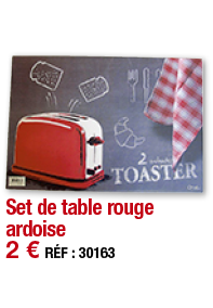 Set de table rouge ardoise   2   RÉF : 30163