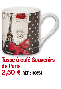 Tasse à café Souvenirs de Paris   2,50   RÉF : 30854