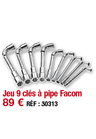 Jeu 9 clés à pipe Facom   89   RÉF : 30313