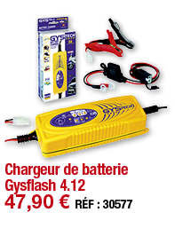 Chargeur de batterie Gysflash 4 12   47,90   RÉF : 30577