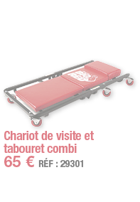 Chariot de visite et tabouret combi   65   RÉF : 29301