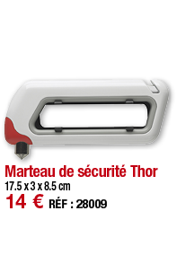 Marteau de sécurité Thor   17 5 x 3 x 8 5 cm 14   RÉF : 28009
