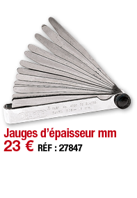 Jauges d épaisseur mm   23   RÉF : 27847
