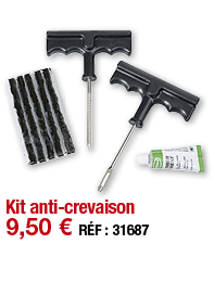 Kit anti-crevaison   9,50   RÉF : 31687