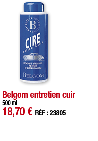 Belgom entretien cuir 500 ml     18,70   RÉF : 23805