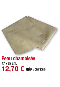 Peau chamoisée     47 x 62 cm  12,70   RÉF : 26739