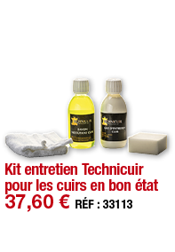 Kit entretien Technicuir pour les cuirs en bon état   37,60   RÉF : 33113