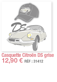 Casquette Citroën DS grise   12,90   RÉF : 31412