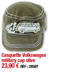 Casquette Volkswagen military cap olive     23,90   RÉF : 28387