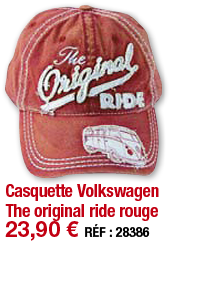 Casquette Volkswagen The original ride rouge 23,90   RÉF : 28386