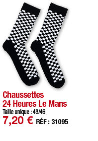 Chaussettes 24 Heures Le Mans   Taille unique : 43 46 7,20   RÉF : 31095