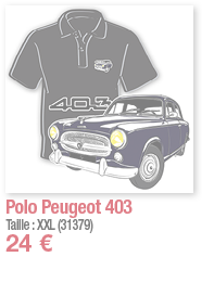 Polo Peugeot 403   Taille : XXL (31379) 24  