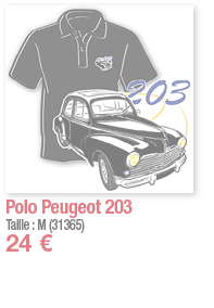 Polo Peugeot 203   Taille : M (31365) 24  