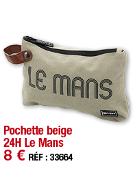 Pochette beige 24H Le Mans   8   RÉF : 33664
