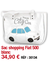 Sac shopping Fiat 500 blanc   34,90   RÉF : 30134