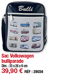 Sac Volkswagen bulliparade     Dim  : 33 x 26 x 9 cm 39,90   RÉF : 28034