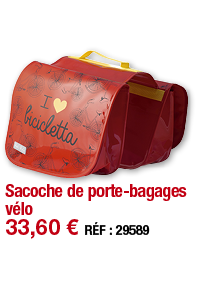 Sacoche de porte-bagages vélo   33,60   RÉF : 29589