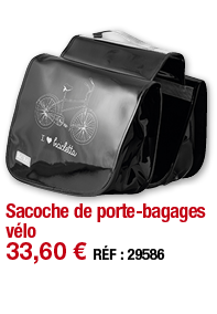 Sacoche de porte-bagages vélo   33,60   RÉF : 29586
