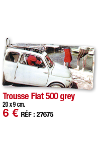 Trousse Fiat 500 grey     20 x 9 cm  6   RÉF : 27675