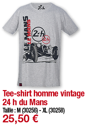 Tee-shirt homme vintage 24 h du Mans   Taille : M (30256) - XL (30258) 25,50  