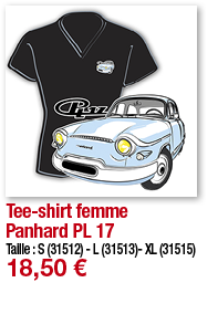 Tee-shirt femme Panhard PL 17   Taille : S (31512) - L (31513)- XL (31515) 18,50 