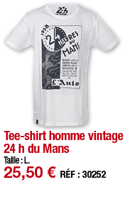 Tee-shirt homme vintage 24 h du Mans    Taille : L  25,50   RÉF : 30252