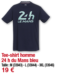 Tee-shirt homme 24 h du Mans bleu Taille : M (33943) - L (33944) - XXL (33946) 19  