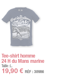 Tee-shirt homme 24 H du Mans marine   Taille : L  19,90   RÉF : 30986