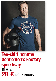Tee-shirt homme Gentlemen s Factory speedway   Taille : S  28   RÉF : 30605