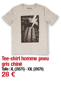 Tee-shirt homme pneu gris chiné Taille : XL (29575) - XXL (29576) 28  