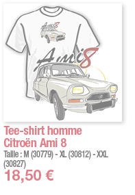 Tee-shirt homme Citroën Ami 8   Taille : M (30779) - XL (30812) - XXL (30827) 18,50  