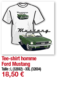 Tee-shirt homme Ford Mustang   Taille : L (32692) - XXL (32694) 18,50  