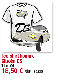 Tee-shirt homme Citroën DS   Taille : XXL  18,50   RÉF : 30828