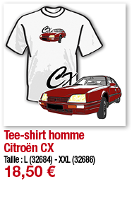 Tee-shirt homme Citroën CX   Taille : L (32684) - XXL (32686) 18,50  
