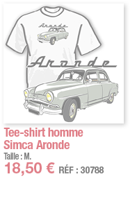 Tee-shirt homme Simca Aronde   Taille : M  18,50   RÉF : 30788