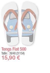 Tongs Fiat 500   Taille : 39 40 (31154) 15,90  