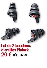 Lot de 2 bouchons d oreilles Pinlock   20   RÉF : 32996