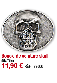 Boucle de ceinture skull   9,5 x 7,5 cm 11,90   RÉF : 33000