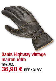 Gants Highway vintage marron rétro   Taille : XXXL 36,90   RÉF : 3188