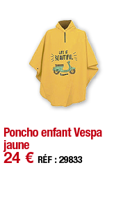 Poncho enfant Vespa jaune   24   RÉF : 29833