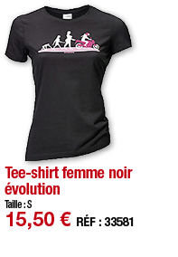 Tee-shirt femme noir évolution   Taille : S 15,50   RÉF : 3358
