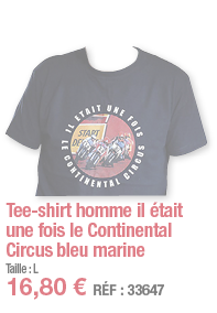 Tee-shirt homme il était une fois le Continental Circus   bleu marine Taille : L 16,80   RÉF : 3364