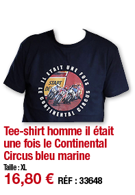 Tee-shirt homme il était une fois le Continental Circus   bleu marine Taille : XL 16,80   RÉF : 3364