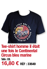 Tee-shirt homme il était une fois le Continental Circus   bleu marine Taille : XXL 16,80   RÉF : 3364