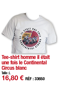 Tee-shirt homme il était une fois le Continental Circus blanc   Taille : L 16,80   RÉF : 33650