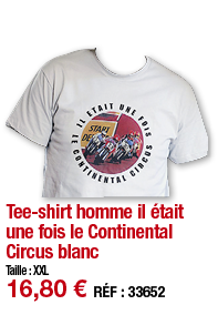 Tee-shirt homme il était une fois le Continental Circus blanc   Taille : XXL 16,80   RÉF : 33652
