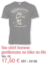 Tee-shirt homme gentlemans no bike no life   Taille : XXL 17,50   RÉF : 34188