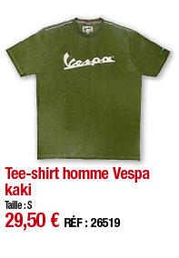 Tee-shirt homme Vespa kaki     Taille : S     29,50   RÉF : 26519