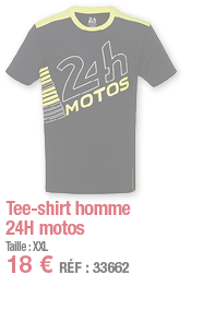 Tee-shirt homme 24H motos   Taille : XXL 18   RÉF : 33662
